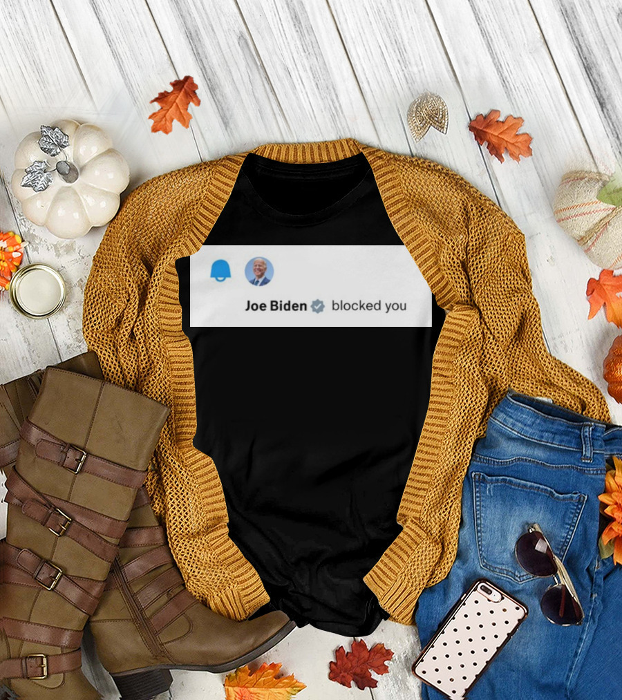 Elon Musk Joe Biden Blocked You Notification Badge Profile T-Shirt