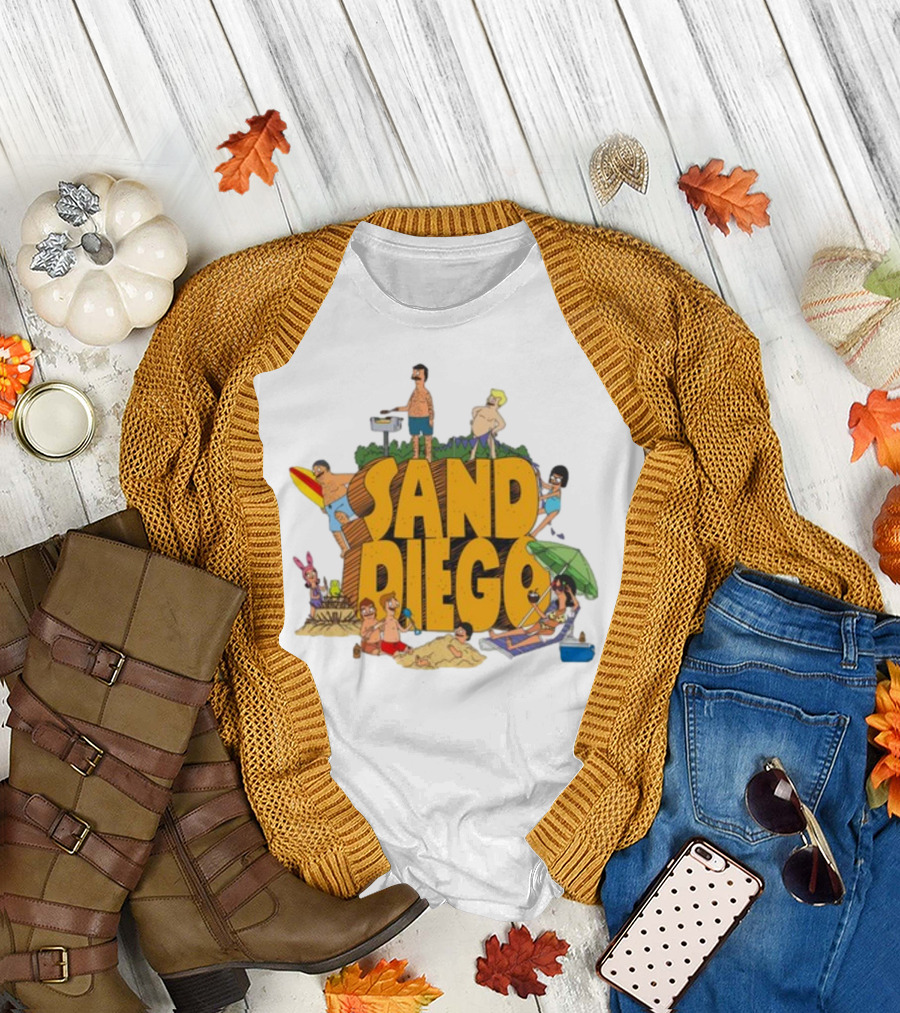 Bobs Burgers Characters San Diego Beach Day T-Shirt