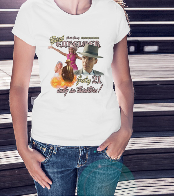 Barb Enheimer Greta Gerwig Christopher Nolan July 21 Only In Theaters T-Shirt