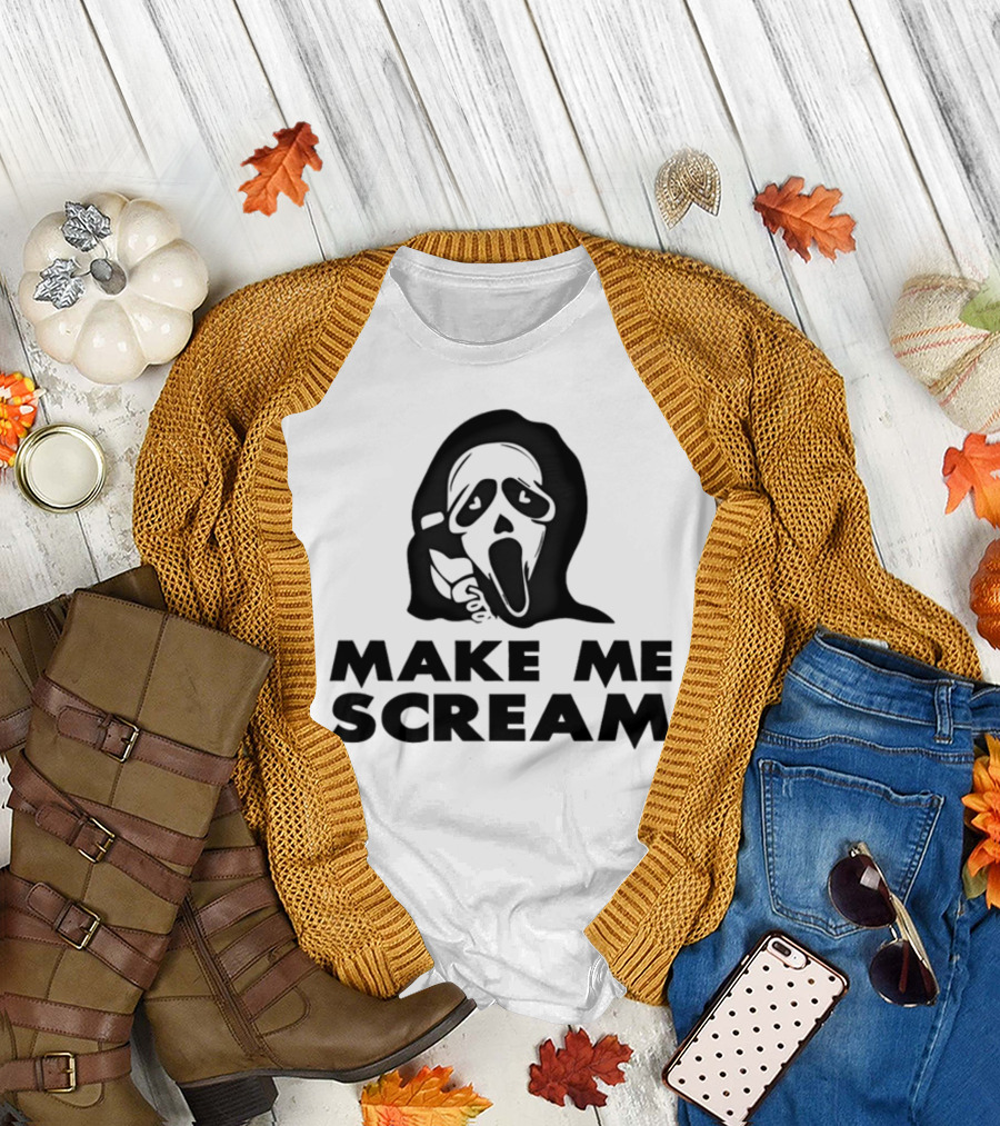 Make Me Scream Ghostface Smoking Iconic T-Shirt