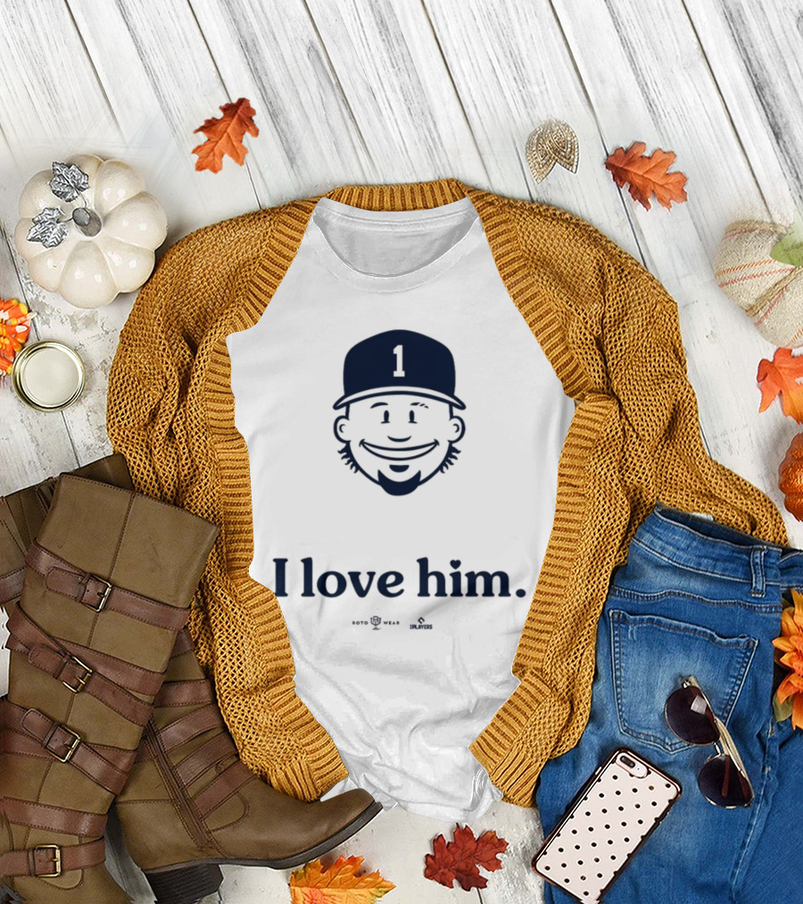 I Love Him Ozzie Number 1 Baseball Cap Player Sketch T-Shirt