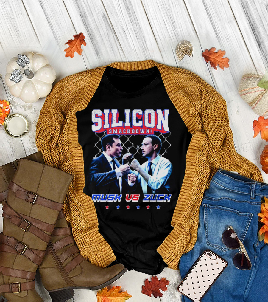 Silicon Smackdown Musk Vs Zuck Boxing Matchdown T-Shirt