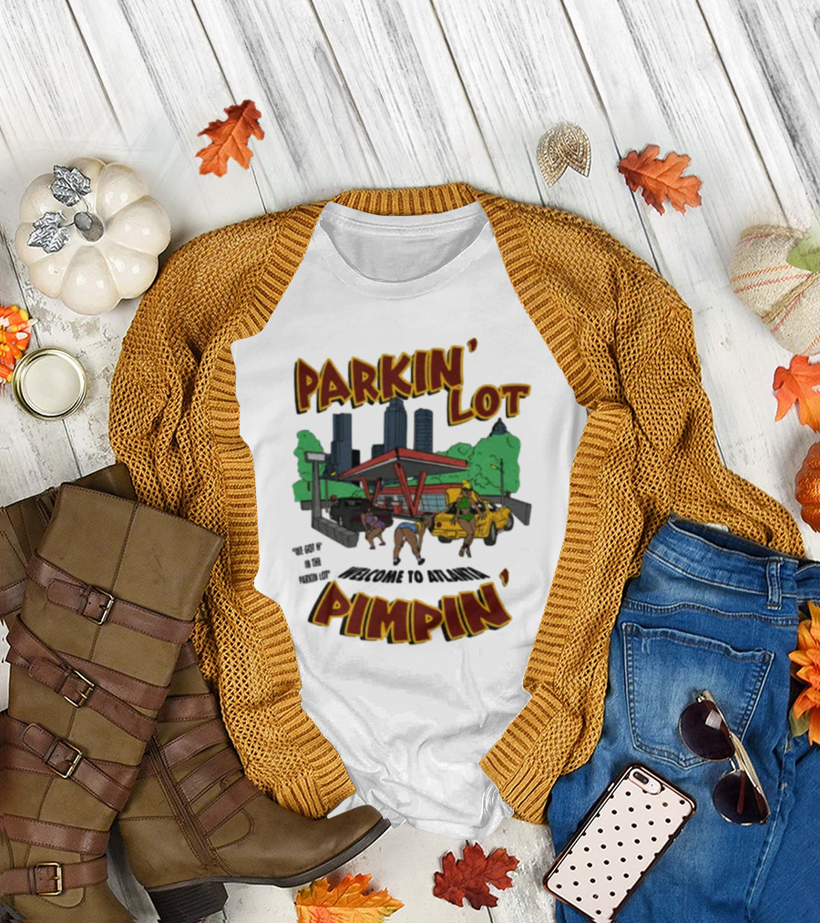 Parkin Lot Pimpin in the City with Cars and People T-Shirt