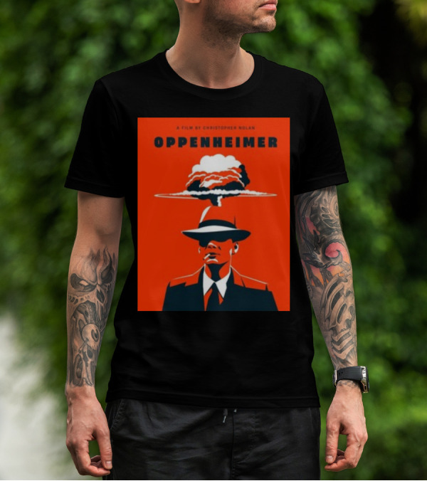 A Film By Christopher Nolan Oppenheimer Nuclear Explosion Iconic T-Shirt