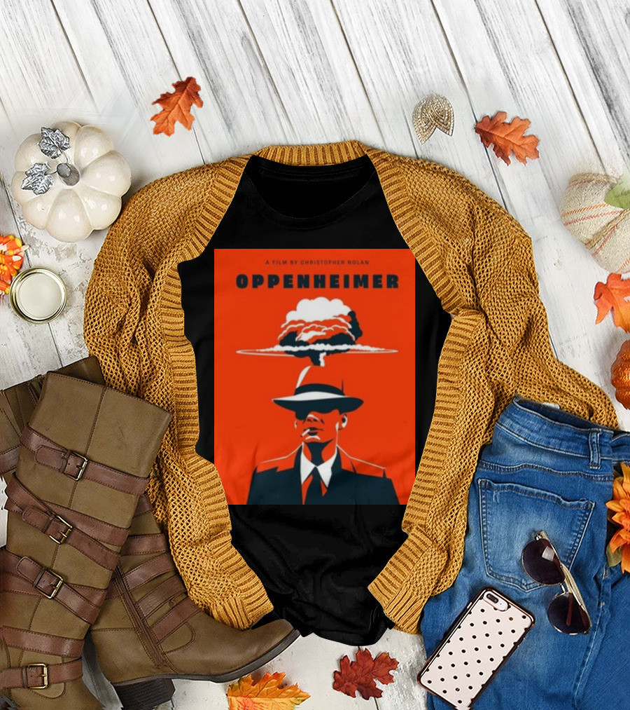 A Film By Christopher Nolan Oppenheimer Nuclear Explosion Iconic T-Shirt