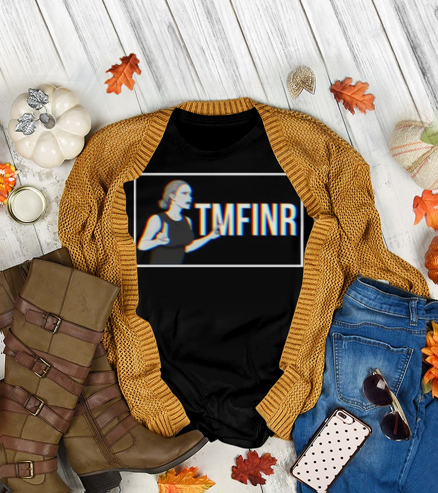 TMFINR Meme Glitch Effect Woman Pointing T-Shirt
