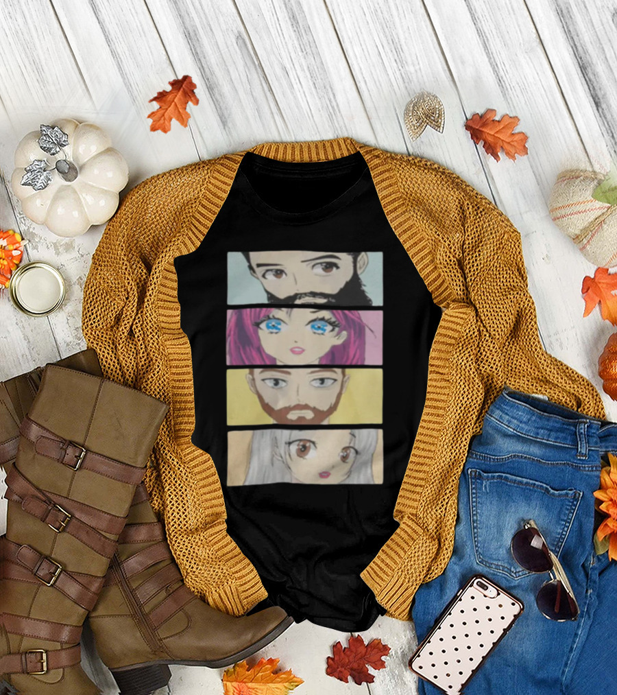 Skillet Anime Characters Manga Style Portraits T-Shirt