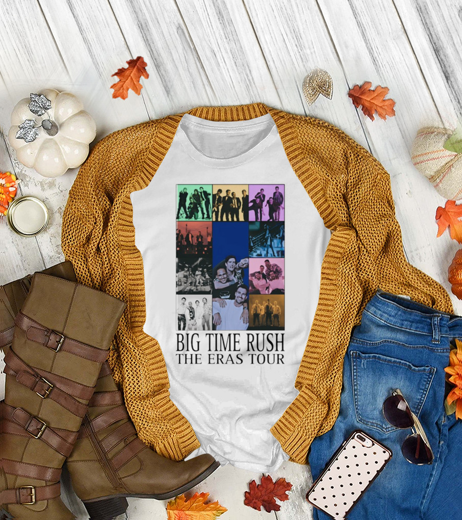 Big Time Rush The Eras Tour Colorful Photo Montage Collage T-Shirt