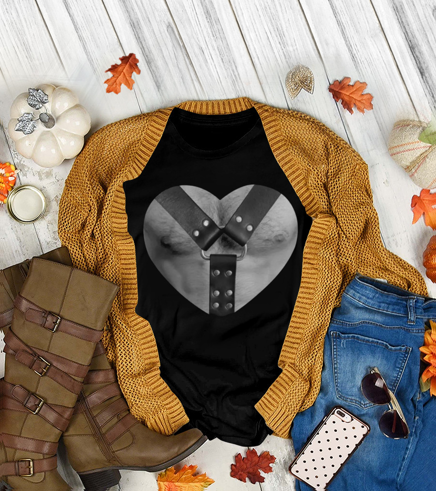 Harness Heart Chest Harness in Heart Shape T-Shirt