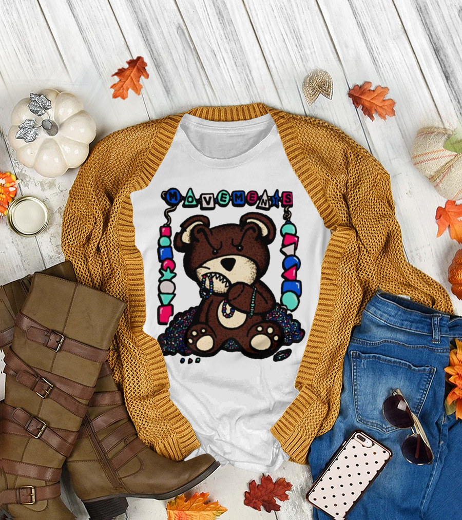 Movements Crazy Teddy Bear Beads Playful Blocks T-Shirt