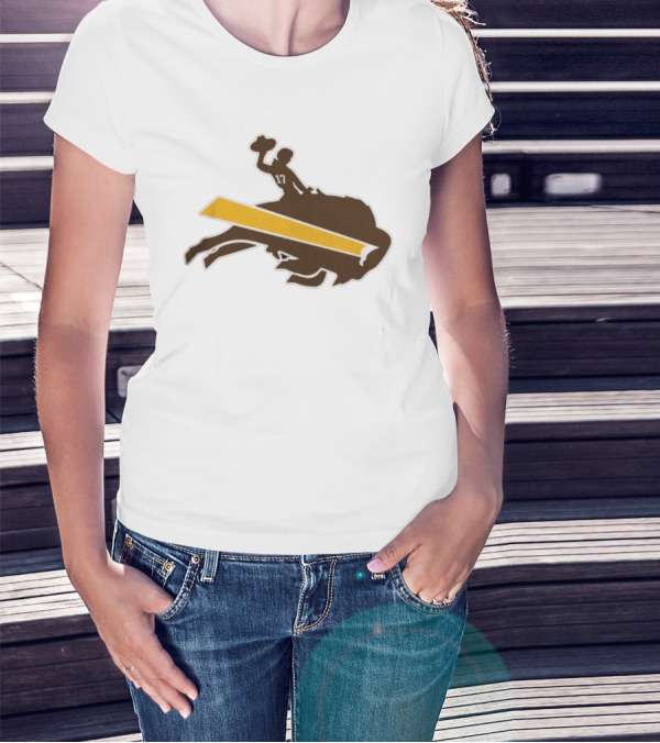 Josh Allen 17 Buffalo Bills Wyoming Cowboys T-Shirt