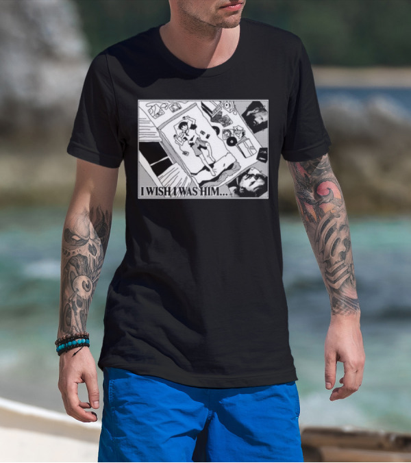 I Wish I Was Him Manga Style Bedroom Scene Father John Misty T-Shirt