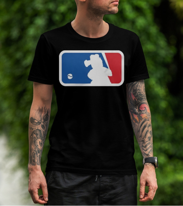 Major Baseball Phan Blue Red Mascot T-Shirt