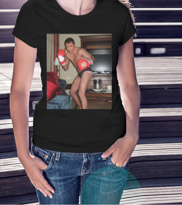 Oscar De La Hoya Fishnet Boxing Gloves Outfit Snapshot T-Shirt