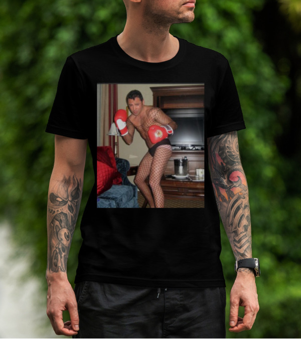 Oscar De La Hoya Fishnet Boxing Gloves Outfit Snapshot T-Shirt