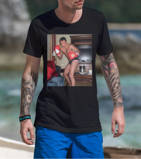 Oscar De La Hoya Fishnet Boxing Gloves Outfit Snapshot T-Shirt