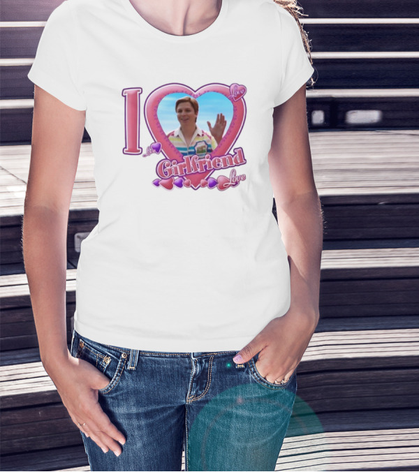 I Love My Girlfriend Heart Frame Love T-Shirt