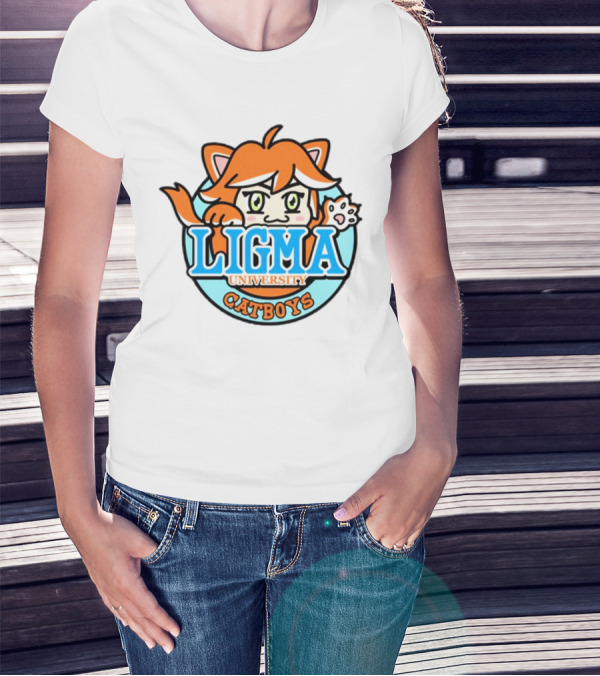 Ligma University Catboys Anime Style Mascot T-Shirt