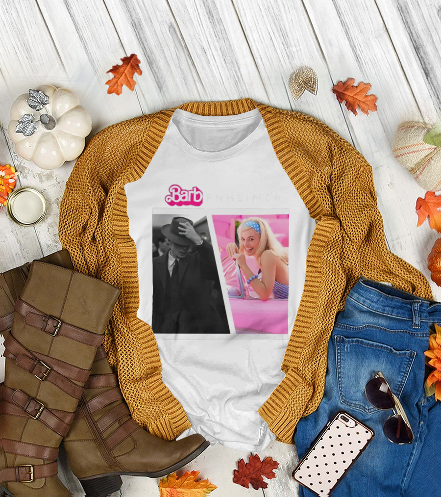 Barbenheimer Split Image Classic Crewneck Collection T-Shirt