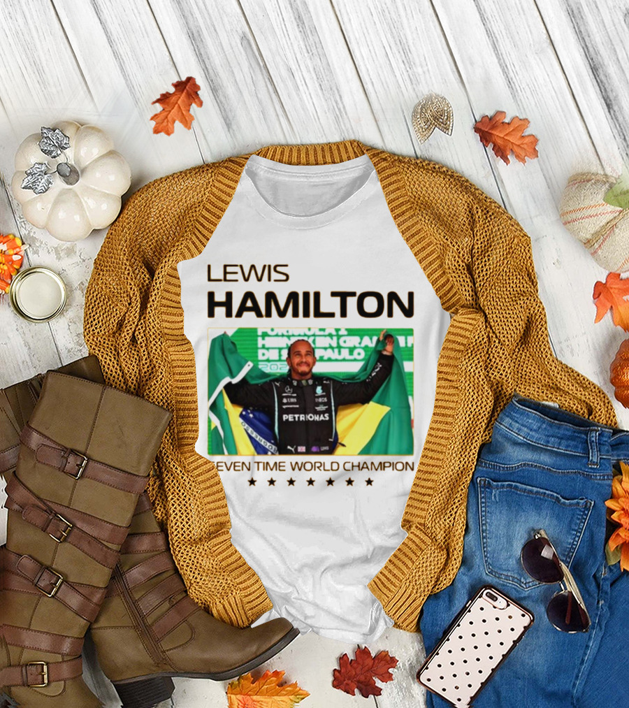 Lewis Hamilton Seven Time World Champion São Paulo Grand Prix T-Shirt