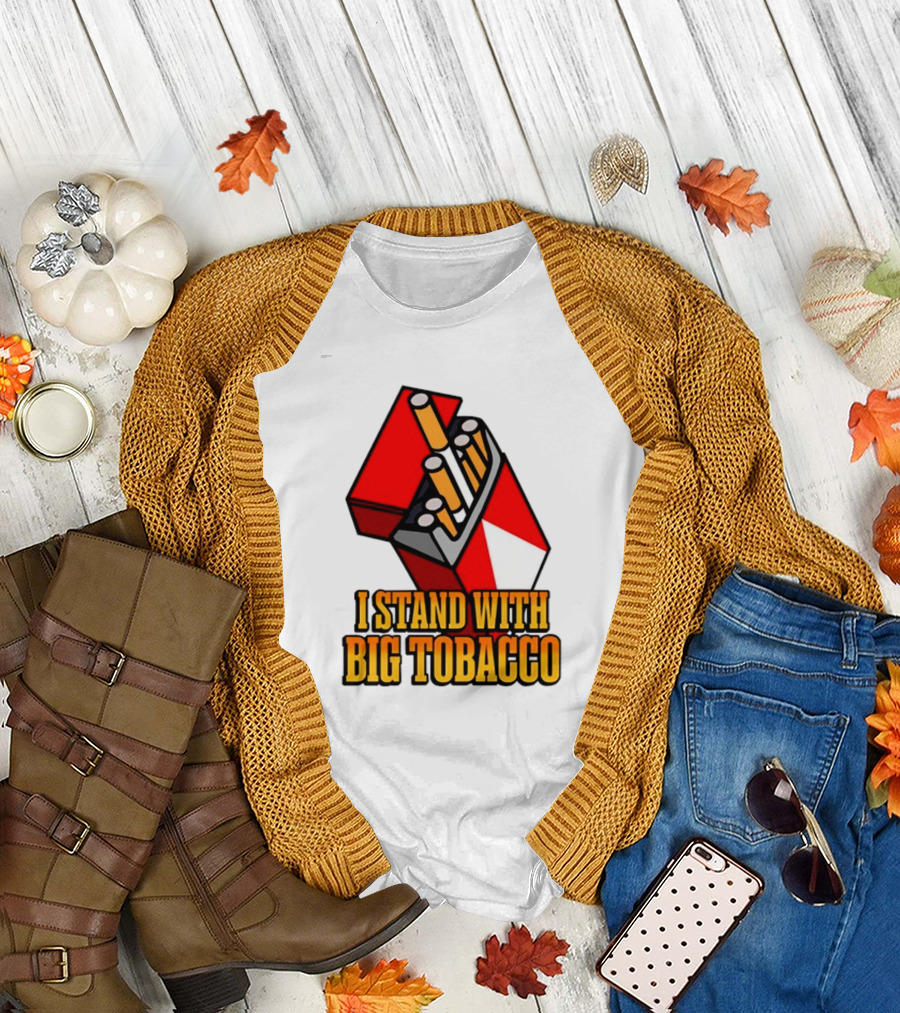 Shitheadsteve I Stand With Big Tobacco Red Cigarette Pack Image T-Shirt