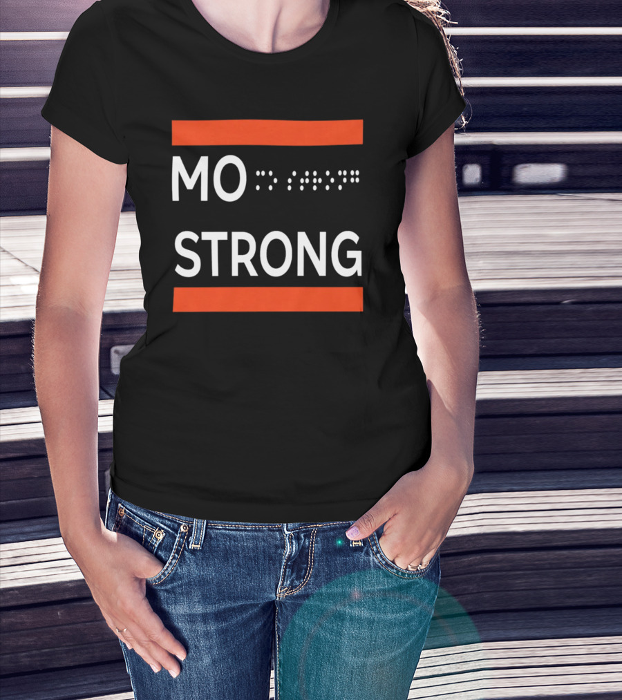 MO STRONG Braille Text T-Shirt
