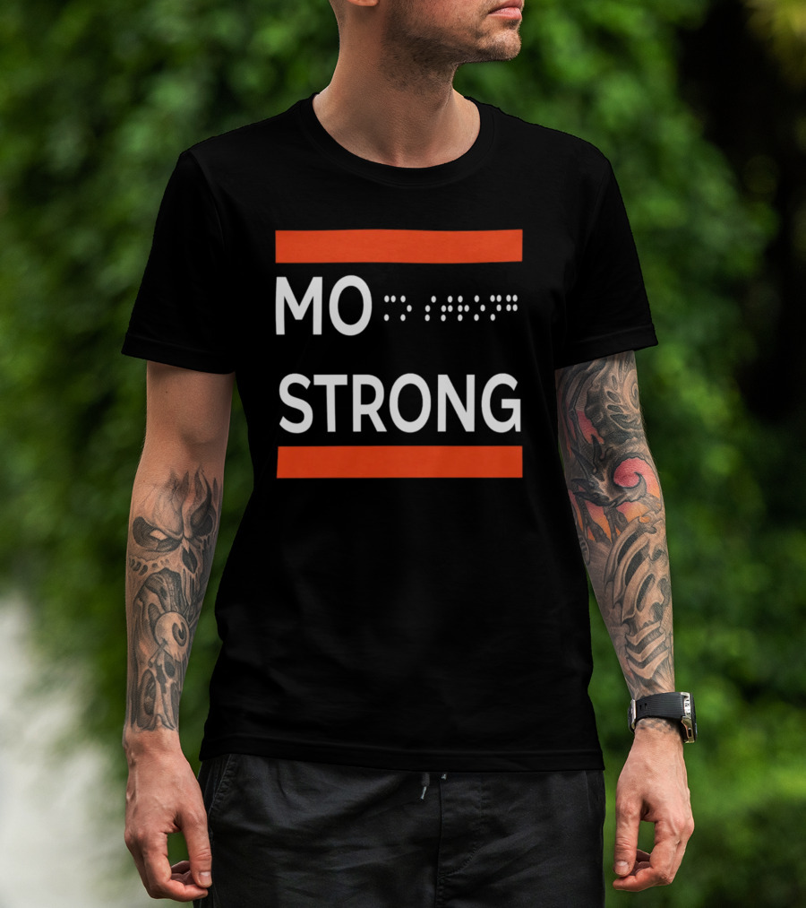 MO STRONG Braille Text T-Shirt