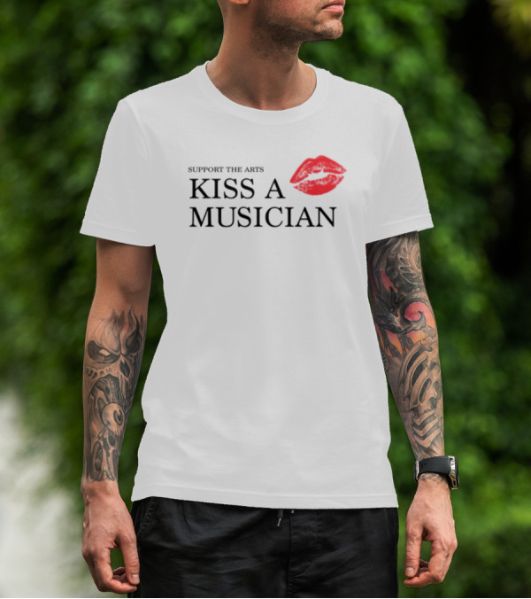 Support The Arts Kiss A Musician Red Lips T-Shirt