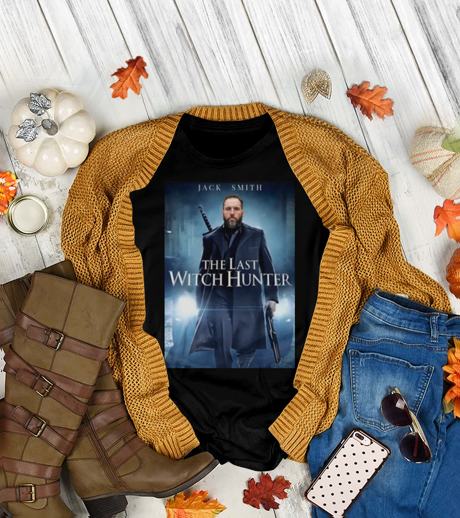 Jack Smith The Last Witch Hunter Movie Poster Featuring Sword And Gun T-Shirt