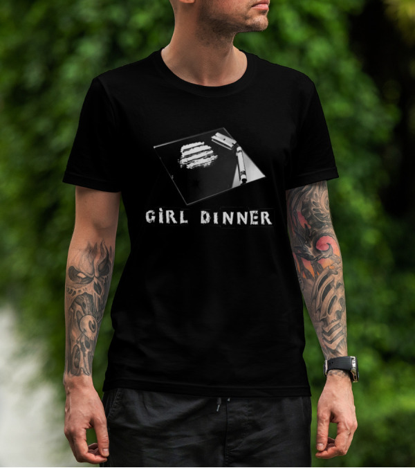 GIRL DINNER Edgy Mirror Concept With Razor And Lines T-Shirt