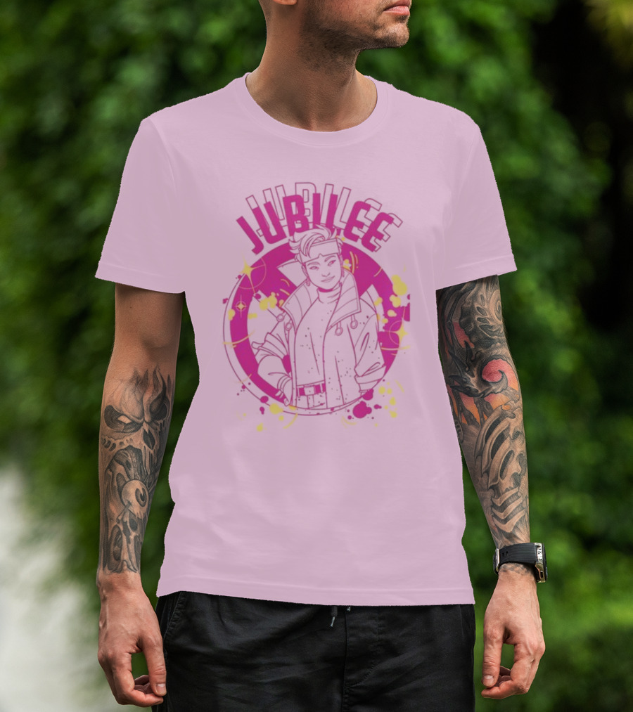 Jubilee X-Men Neon Pink T-Shirt