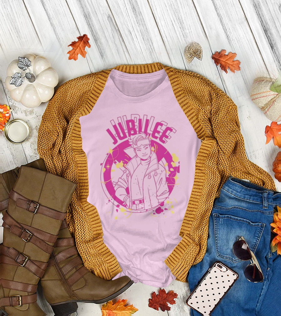 Jubilee X-Men Neon Pink T-Shirt