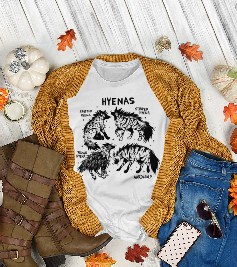 Hyenas Spotted Hyena Striped Hyena Brown Hyena Aardwolf T-Shirt