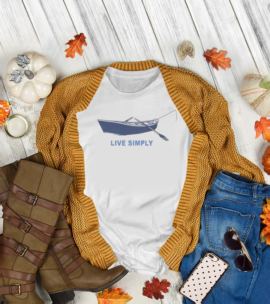 Live Simply Rowboat Tranquility T-Shirt