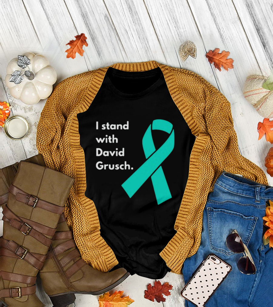 I Stand With David Grusch Teal Awareness T-Shirt