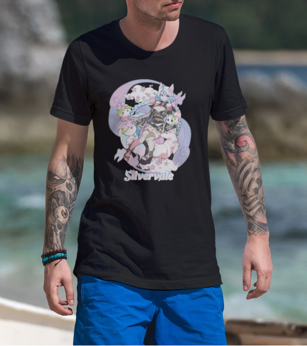 Silvervale Pastel Anime Fantasy Character With Floral Elements T-Shirt