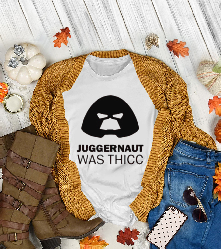 Juggernaut Was Thicc Bold Helmet T-Shirt