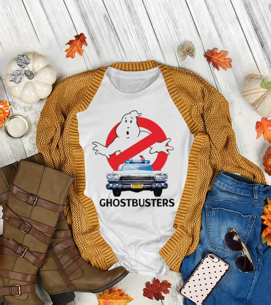 Ghostbusters No Ghost Logo Ecto-1 Car T-Shirt
