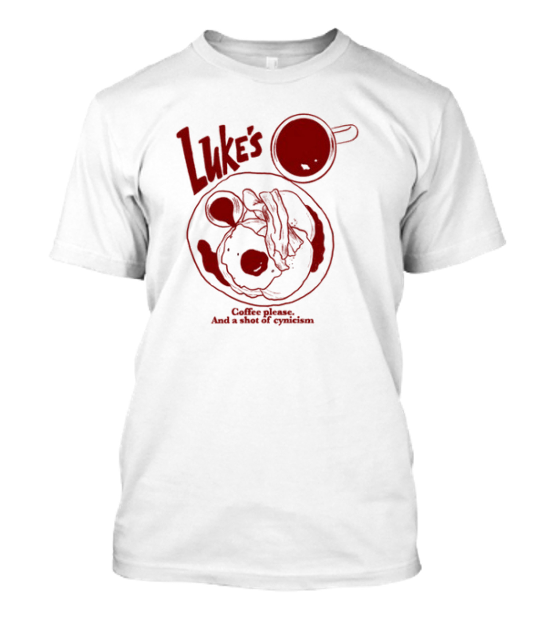 Luke's Coffee Please And A Shot Of Cynicism Thecliqueclothingco T-Shirt