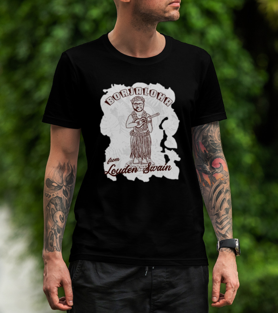 Borjaloha Ukulele Hula Figure From Louden Swain T-Shirt