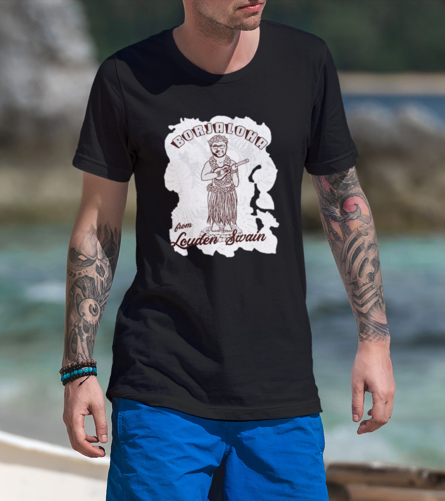 Borjaloha Ukulele Hula Figure From Louden Swain T-Shirt