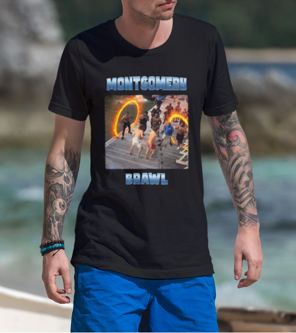 Montgomery Brawl Avenger Memeabletees Dock Fight Rings T-Shirt