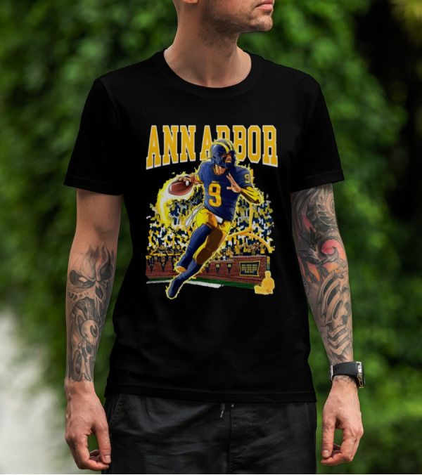 Ann Arbor Football Quarterback Number 9 Kiwiclo X J.J. Mccarth T-Shirt