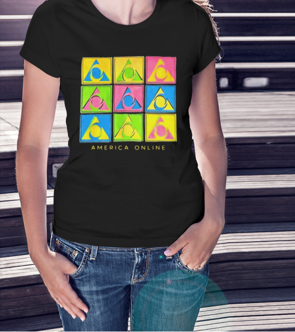 Pauly Holding AOL America Online Retro Logo Pop T-Shirt