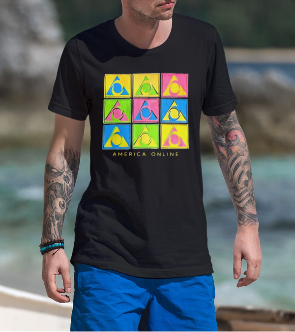 Pauly Holding AOL America Online Retro Logo Pop T-Shirt