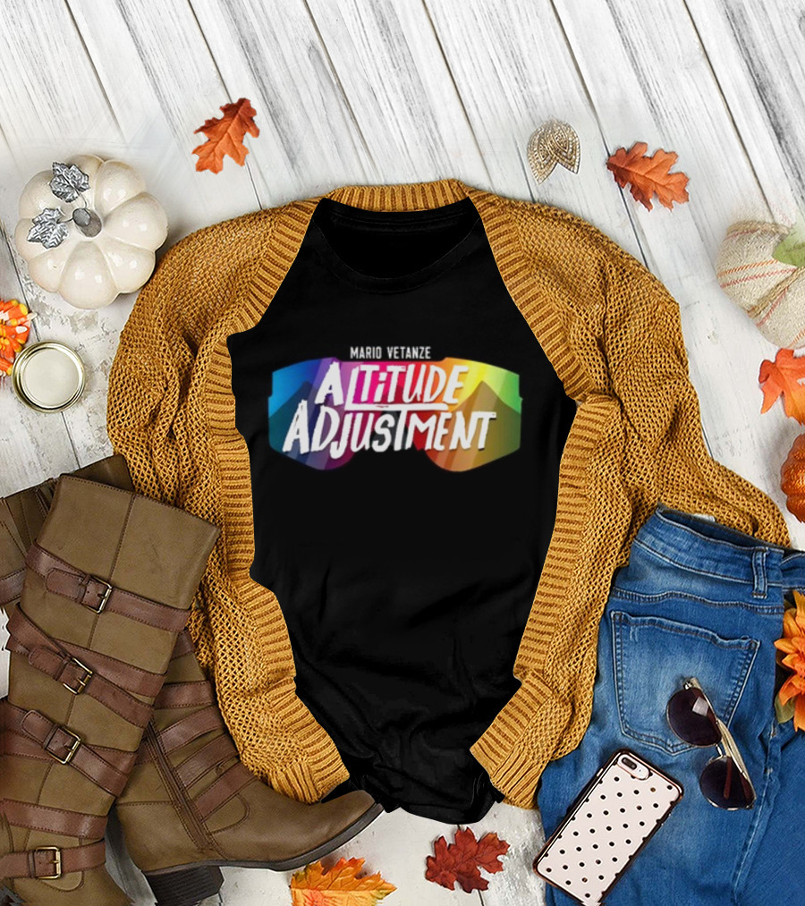 Mario Vetanze Altitude Adjustment Rainbow Ski Goggles T-Shirt