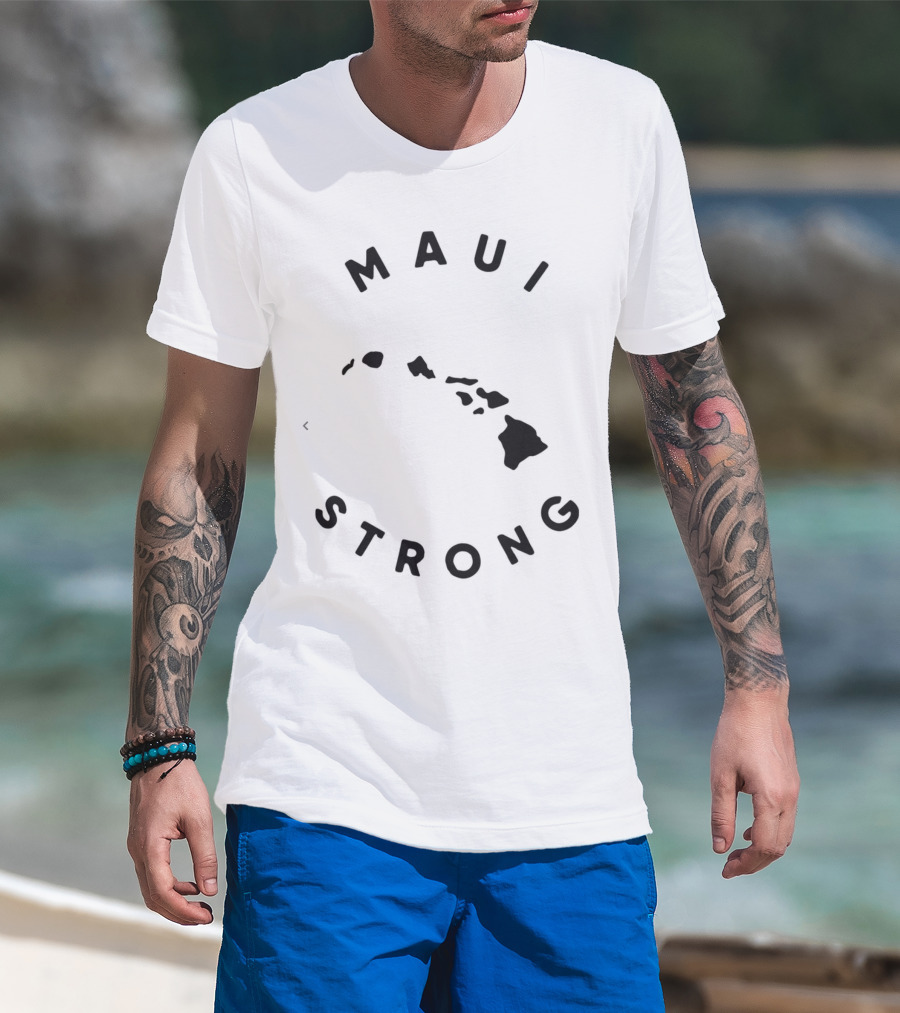 Maui Strong Lahaina Hawaii Resilience Message T-Shirt