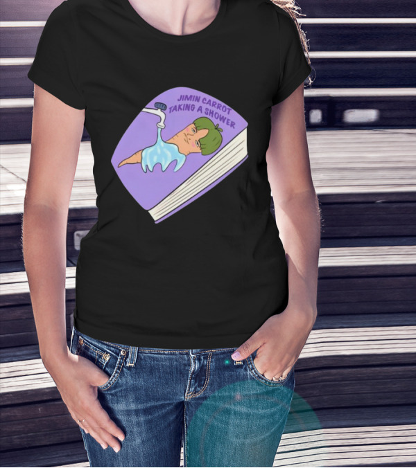 Jimin Carrot Taking A Shower Book T-Shirt