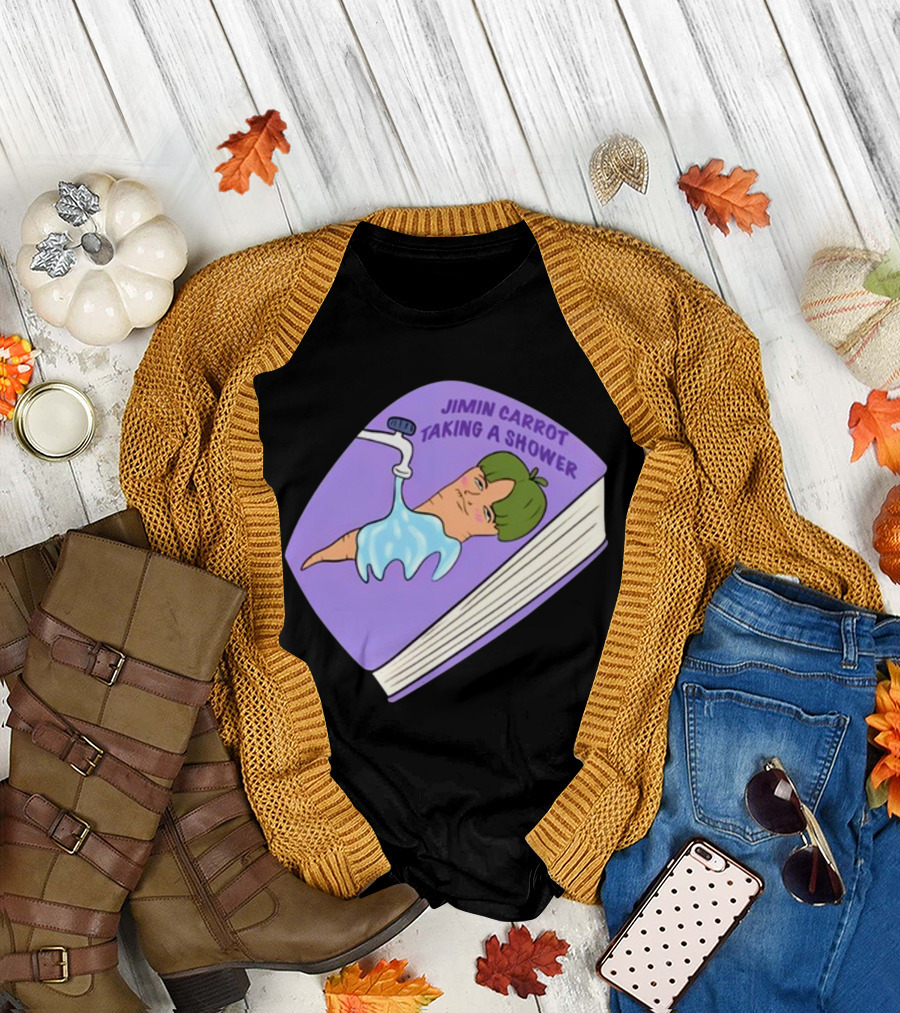 Jimin Carrot Taking A Shower Book T-Shirt