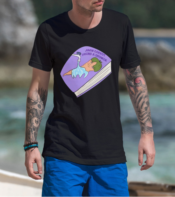 Jimin Carrot Taking A Shower Book T-Shirt